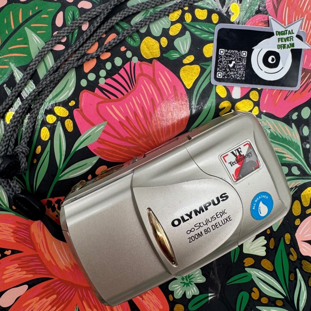 Olympus Infinity Stylus Epic Zoom 80 Deluxe 35mm Film Camera Case Strap Battery